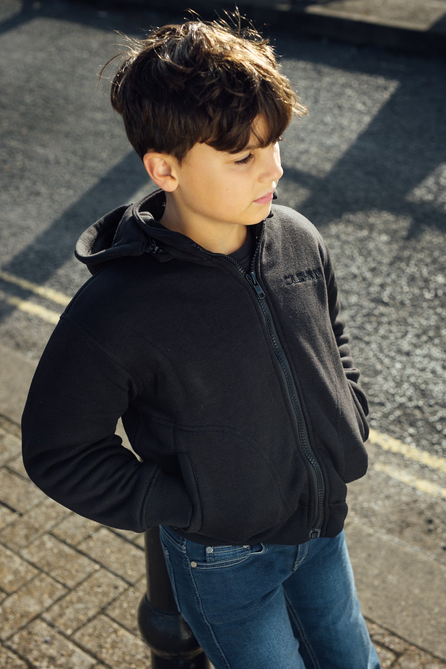 DUCHINNI Stealth Child/Youth/Kids Armored Motorcycle Hoodie Jacket CE level 2 AA PPE